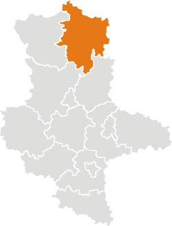 Lage des Landkreises Stendal in Sachsen-Anhalt