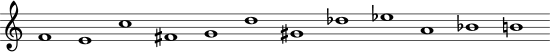 Movement III tone row